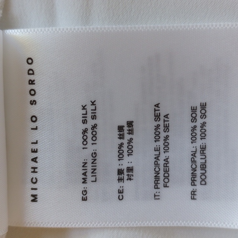 NWT Michael Lo Sordo Relaxed Silk Boy Pant 10 Wide Leg White - Picture 11 of 16